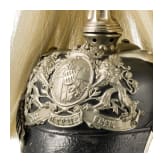 Helm M 1886 f&uuml;r Mannschaften der Kavallerie mit wei&szlig;em Paradebusch