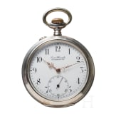 Kaiser Wilhelm II. - silberne Pr&auml;senttaschenuhr "F&uuml;r 25j&auml;hrige treue Dienste - Kgl. Feuerw. Laborat Spandau 1911"