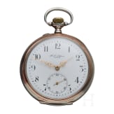 Silberne Pr&auml;senttaschenuhr mit dem Portrait Kaiser Wilhelms II. von F. L. L&ouml;bner, Berlin
