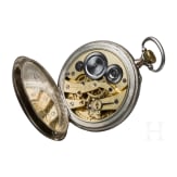 Silberne Pr&auml;senttaschenuhr mit dem Portrait Kaiser Wilhelms II. von F. L. L&ouml;bner, Berlin