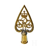 An Imperial German Prussian M 1871 Standarte pole top, streamer and oil cloth cover