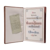 General der Infanterie August von Bomsdorff (1842 - 1912) - prunkvolles Abschiedsgeschenk des V. Armeekorps zum 4. April 1899