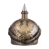 Helm M 1889 f&uuml;r Mannschaften im K&uuml;rassier-Regiment "K&ouml;nigin" (Pommersches) Nr. 2, um 1900