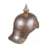 Helm M 1889 f&uuml;r Mannschaften im K&uuml;rassier-Regiment "K&ouml;nigin" (Pommersches) Nr. 2, um 1900