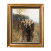Theodor Rocholl (1854 - 1933) - Garde du Corps auf Vormarsch 1870/71, datiert 1911