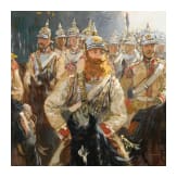 Theodor Rocholl (1854 - 1933) - Garde du Corps auf Vormarsch 1870/71, datiert 1911