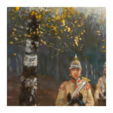 Theodor Rocholl (1854 - 1933) - Garde du Corps auf Vormarsch 1870/71, datiert 1911