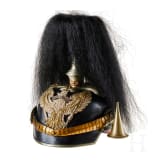 Helm f&uuml;r Offiziere des Dragoner-Regiments Nr. 16, mit Haarbusch