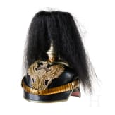 Helm f&uuml;r Offiziere des Dragoner-Regiments Nr. 16, mit Haarbusch