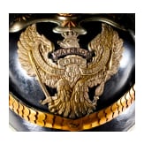 Helm f&uuml;r Offiziere des Dragoner-Regiments Nr. 16, mit Haarbusch