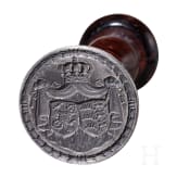 K&ouml;nig Wilhelm II. von W&uuml;rttemberg (1848 - 1921) - Petschaft mit Allianzwappen, ab 1886