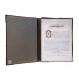 Otto F&uuml;rst von Bismarck (1815 - 1898) - Gl&uuml;ckwunsch der "treu ergebenen conservativen Burschenschaften an den &ouml;sterreichischen Hochschulen" zu seinem 70. Geburtstag 1885
