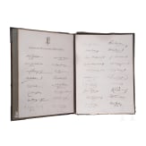 Otto F&uuml;rst von Bismarck (1815 - 1898) - Gl&uuml;ckwunsch der "treu ergebenen conservativen Burschenschaften an den &ouml;sterreichischen Hochschulen" zu seinem 70. Geburtstag 1885