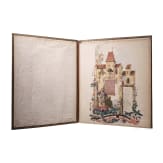 Otto F&uuml;rst von Bismarck (1815 - 1898) - lederne Prunkmappe von Georg Hulbe mit Gl&uuml;ckw&uuml;nschen der Baugewerks-Innung Steglitz zu seinem 80. Geburtstag 1895