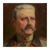 GFM Paul von Hindenburg (1847 - 1934) - gro&szlig;es Portraitgem&auml;lde in Uniform, 1918