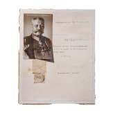 GFM Paul von Hindenburg (1847 - 1934) - signiertes Portraitfoto mit &Uuml;bersendungsschreiben sowie f&uuml;nf weitere Fotos