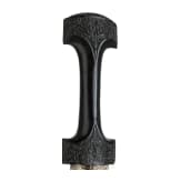 An Ottoman gold-inlaid khanjar with carved ebony handle, 19th century