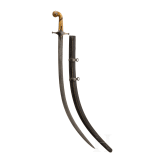 Shamshir mit feiner Klinge aus Wootzdamast, osmanisch/persisch, um 1800