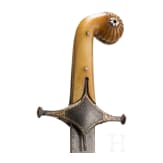 Shamshir mit feiner Klinge aus Wootzdamast, osmanisch/persisch, um 1800