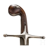 Silbermontierter Shamshir mit Rhinozeroshorngriff, osmanisch, um 1800
