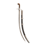 Silbermontierter Shamshir, osmanisch, um 1820