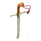Silbermontierter Shamshir, osmanisch, 19. Jhdt.