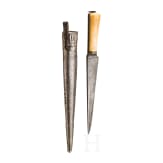 Kard mit Silberscheide und Walrosselfenbeingriffschalen, Persien, um 1800