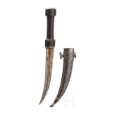 Kandjar mit niellierter Silberscheide, Turkestan, datiert 1899