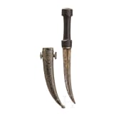 Kandjar mit niellierter Silberscheide, Turkestan, datiert 1899