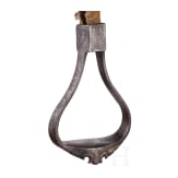 An Indopersian saddle with silver damascened stirrups, 19th century
