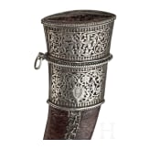 Silbermontierter Kandschar, Indien, 19. Jhdt.