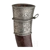 Silbermontierter Kandschar, Indien, 19. Jhdt.