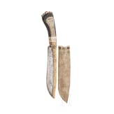 Messingeingelegtes Messer, Indien, um 1900