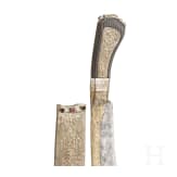Messingeingelegtes Messer, Indien, um 1900