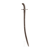 Shamshir mit silbertauschiertem Gef&auml;&szlig;, Nordindien, um 1800