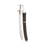 Neusilbermontierter Tulwar, Indien, 19. Jhdt.