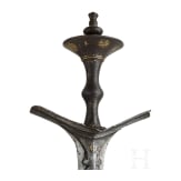 A Nepalese gold and silver-damascened khanda, 18th century