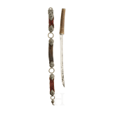 A Thai sword and a Tibetan silver sword belt, circa 1900