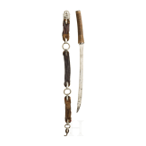 A Thai sword and a Tibetan silver sword belt, circa 1900