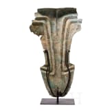 A rare Chinese bronze chamfron, 11th - 8th century B.C.