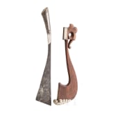 Haumesser mit Silbergriff, Malaysia oder Indonesien, 19. Jhdt.