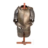 Knechtischer Harnisch, deutsch, um 1600, zusammengestellt aus originalen und sp&auml;teren Teilen