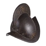 Goldgefasster, geschw&auml;rzter Morion, Sachsen, um 1600