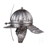 A Flemish officer's lobster-tail helmet, circa 1630