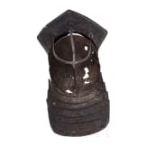 An English or Flemish lobster tail helmet with bar visor, circa 1640