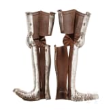 A pair of German leg armour, historicism in 1530s style