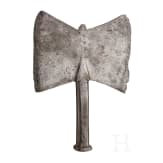 An German iron butcher's hatchet, 16th/17th century