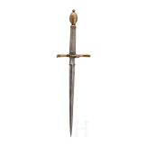 A small gilt German left-hand-dagger, circa 1600