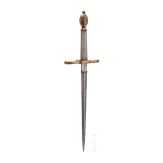 A small gilt German left-hand-dagger, circa 1600