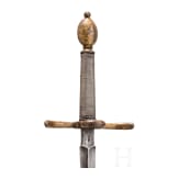 A small gilt German left-hand-dagger, circa 1600